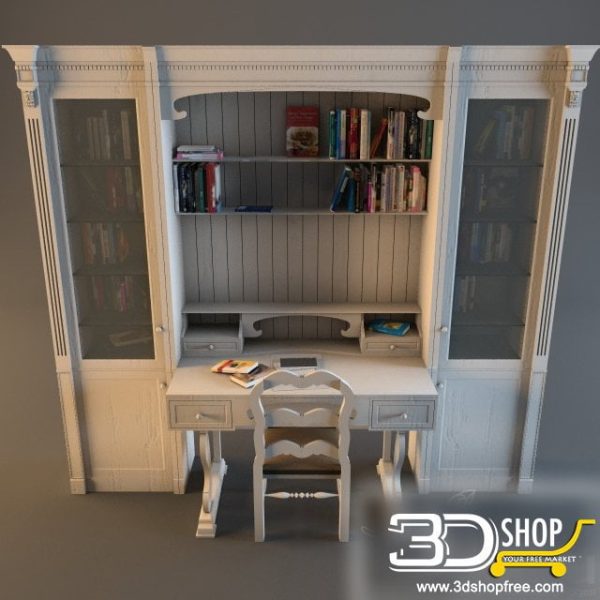 205-3d Models-Classic-Wardrobe & Display Cabinets