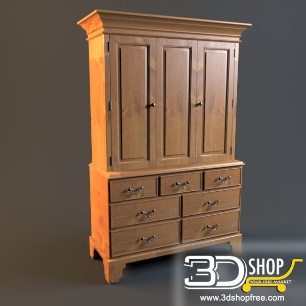 212-3d Models-Classic-Wardrobe & Display Cabinets