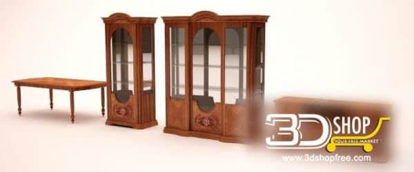 220-3d Models-Classic-Wardrobe & Display Cabinets