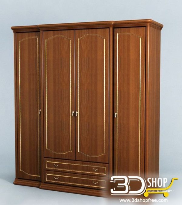 222-3d Models-Classic-Wardrobe & Display Cabinets