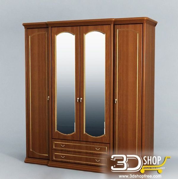 223-3d Models-Classic-Wardrobe & Display Cabinets