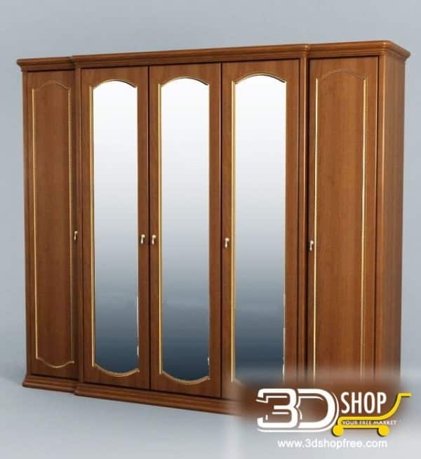 224-3d Models-Classic-Wardrobe & Display Cabinets