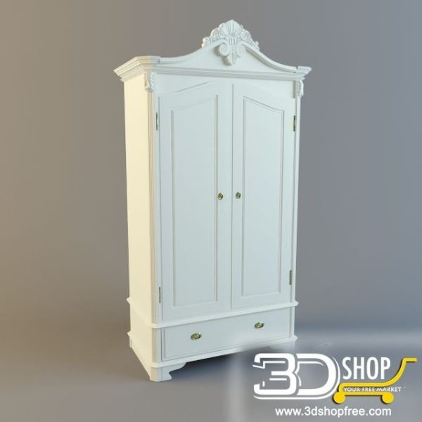243-3d Models-Classic-Wardrobe & Display Cabinets