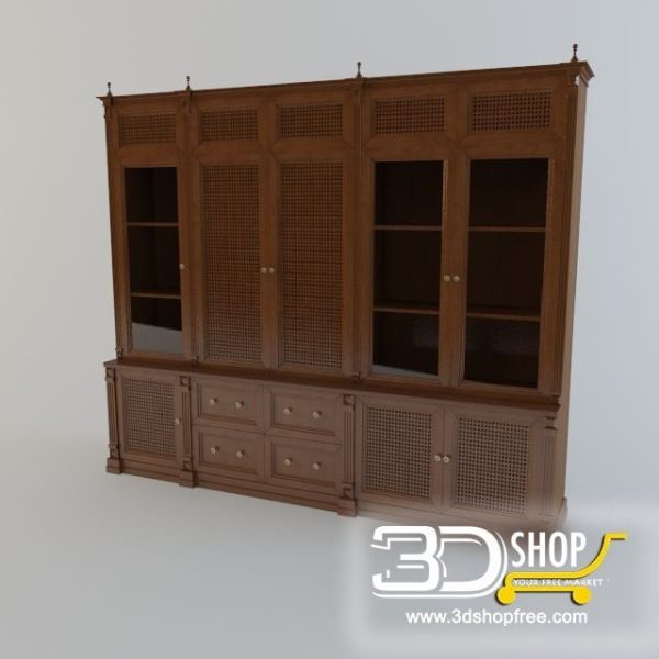 251-3d Models-Classic-Wardrobe & Display Cabinets