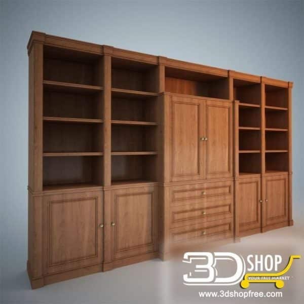 254-3d Models-Classic-Wardrobe & Display Cabinets