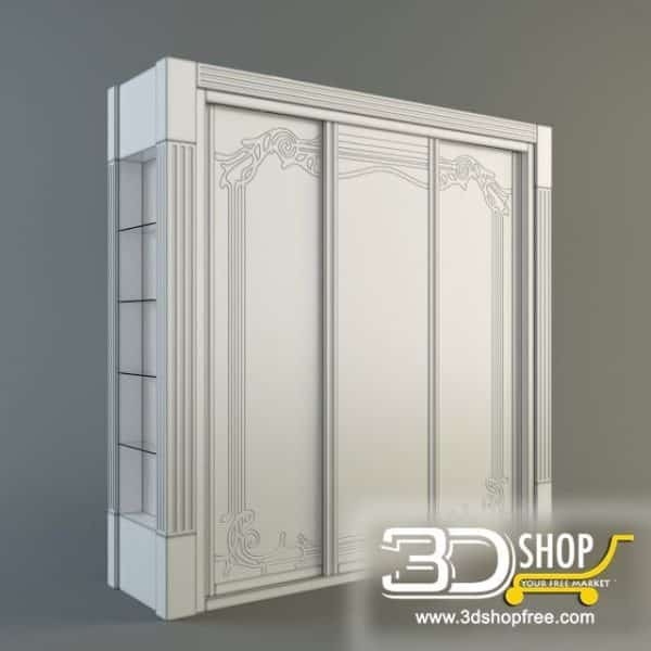 259-3d Models-Classic-Wardrobe & Display Cabinets
