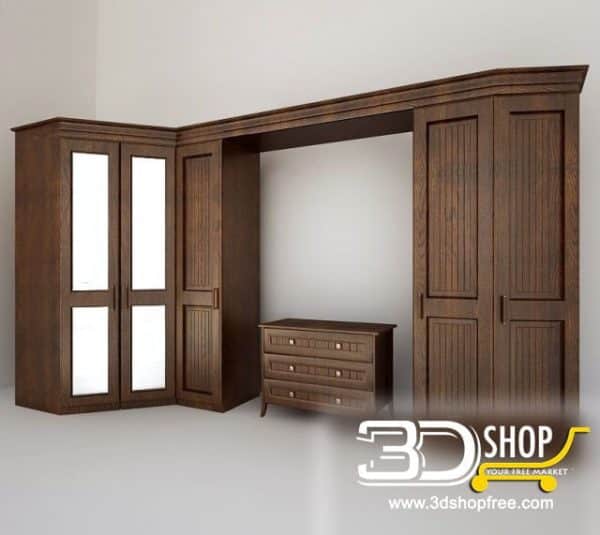 271-3d Models-Classic-Wardrobe & Display Cabinets
