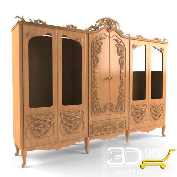 280-3d Models-Classic-Wardrobe & Display Cabinets