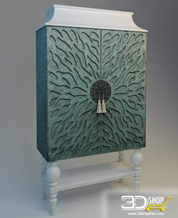 302-3d Models-Classic-Wardrobe & Display Cabinets