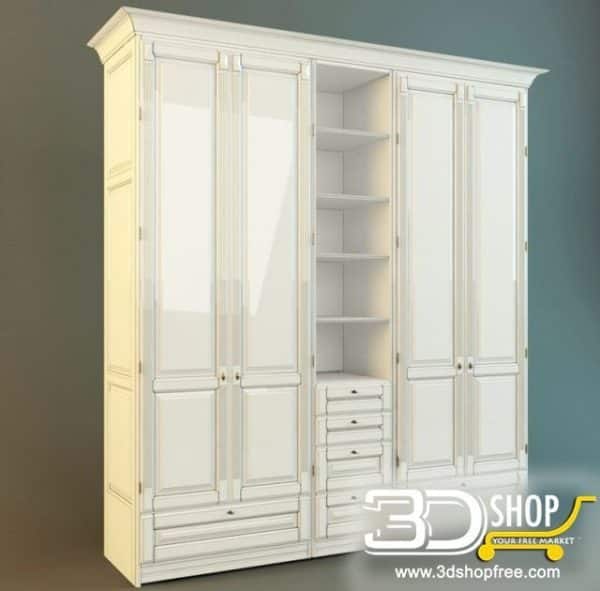 309-3d Models-Classic-Wardrobe & Display Cabinets