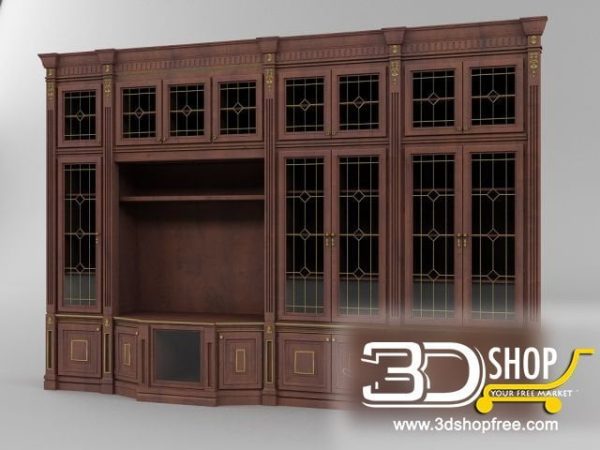 317-3d Models-Classic-Wardrobe & Display Cabinets
