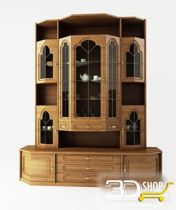327-3d Models-Classic-Wardrobe & Display Cabinets