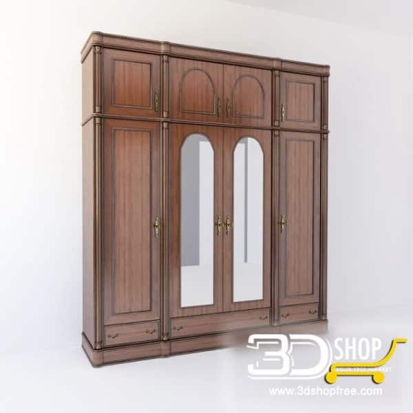 346-3d Models-Classic-Wardrobe & Display Cabinets