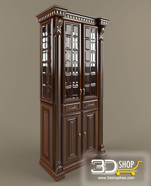 358-3d Models-Classic-Wardrobe & Display Cabinets