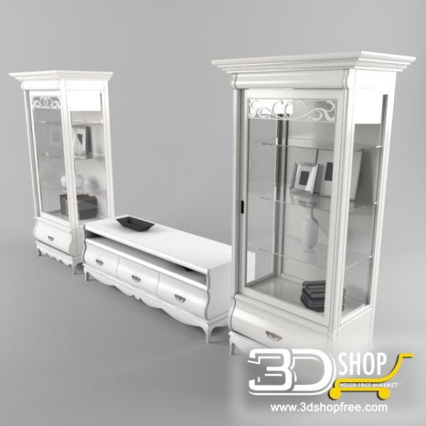 363-3d Models-Classic-Wardrobe & Display Cabinets