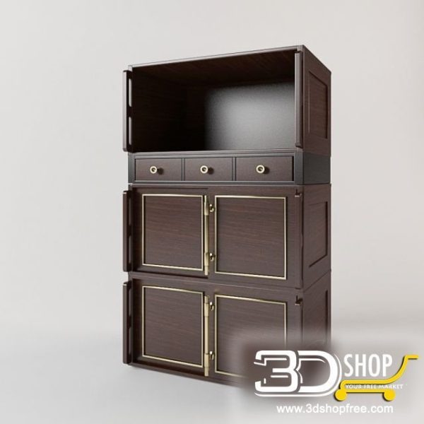 373-3d Models-Classic-Wardrobe & Display Cabinets