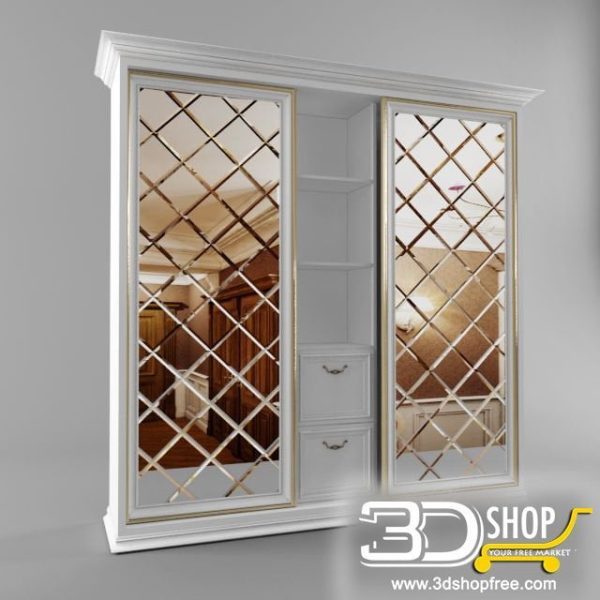 385-3d Models-Classic-Wardrobe & Display Cabinets
