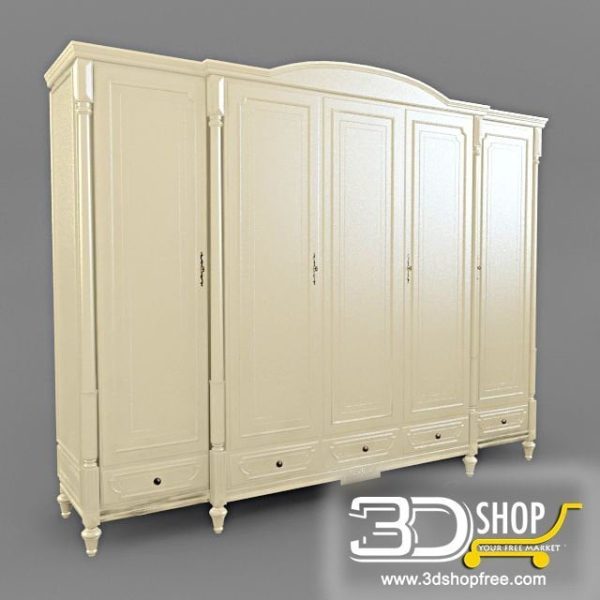 408-3d Models-Classic-Wardrobe & Display Cabinets