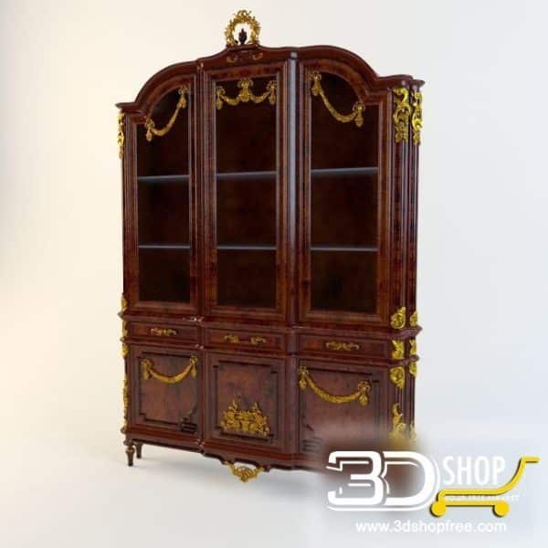 411-3d Models-Classic-Wardrobe & Display Cabinets