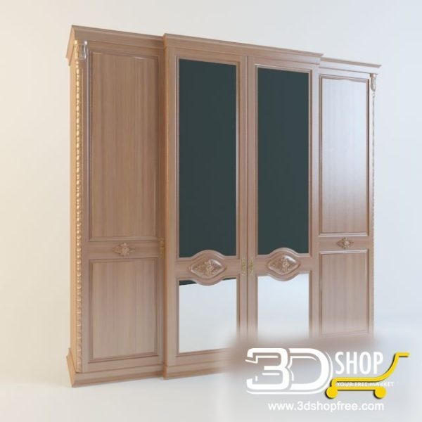 412-3d Models-Classic-Wardrobe & Display Cabinets
