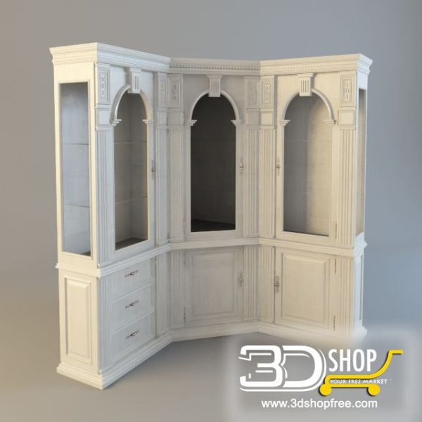 413-3d Models-Classic-Wardrobe & Display Cabinets