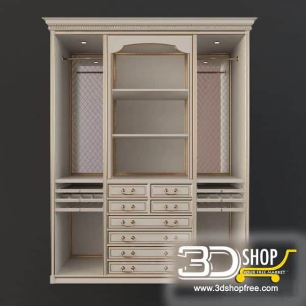 416-3d Models-Classic-Wardrobe & Display Cabinets