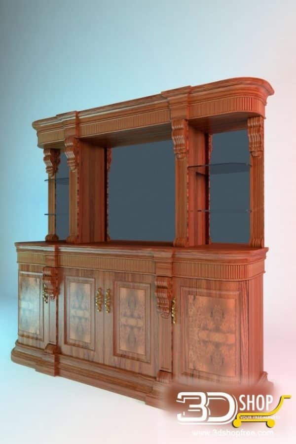 418-3d Models-Classic-Wardrobe & Display Cabinets