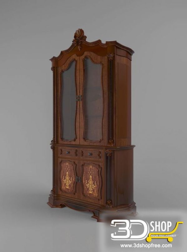 422-3d Models-Classic-Wardrobe & Display Cabinets