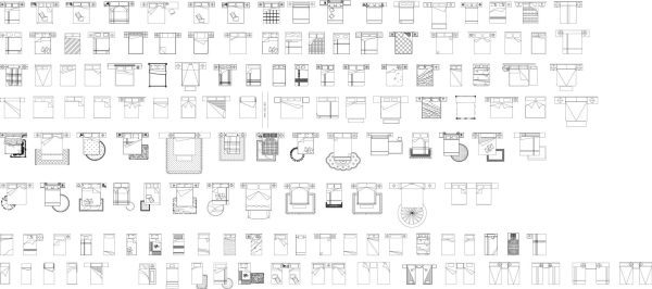 Beds plan Cad Block 001