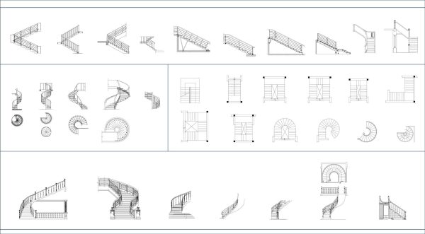 Stairs Cad Blocks 001