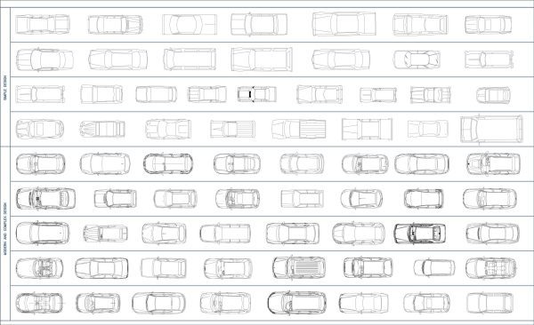 Vehicles Cad Blocks Plan 001
