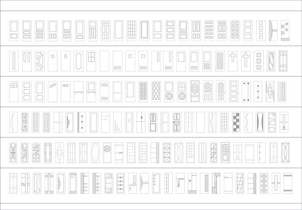 002-Doors-Cad-Blocks-Elevation-01
