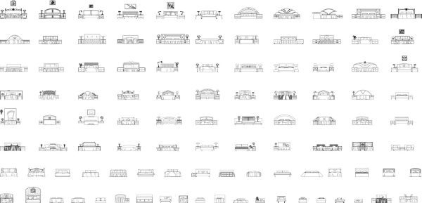 002-Furniture-Cad-Blocks-Beds-Front-Elevation