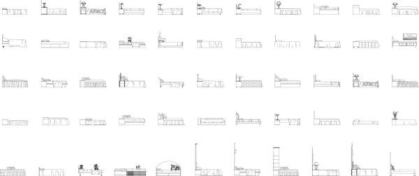 003-Furniture-Cad-Blocks-Beds-Side Elevation