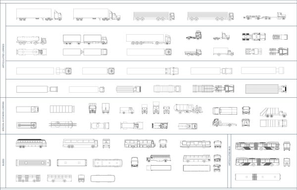 005-Vehicles-Cad-Blocks-Lorries & Buses