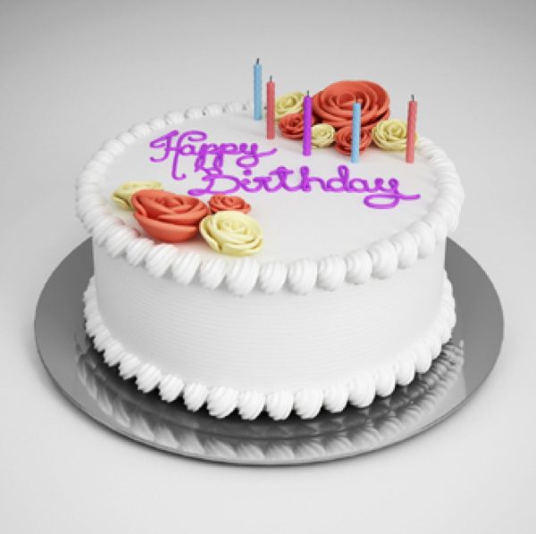 Party Supplies Birthday Cake 3d Model  010