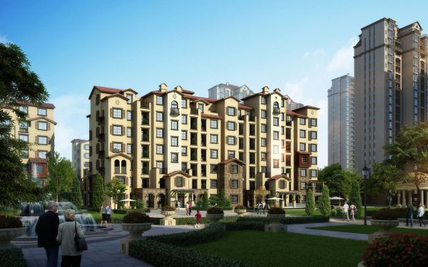 006-Exterior Scenes-Mid-Rise Buildings-Compound Units