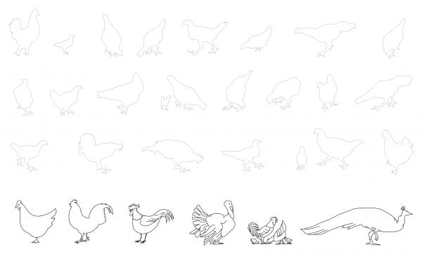007-Birds_Set-Cad-Blocks