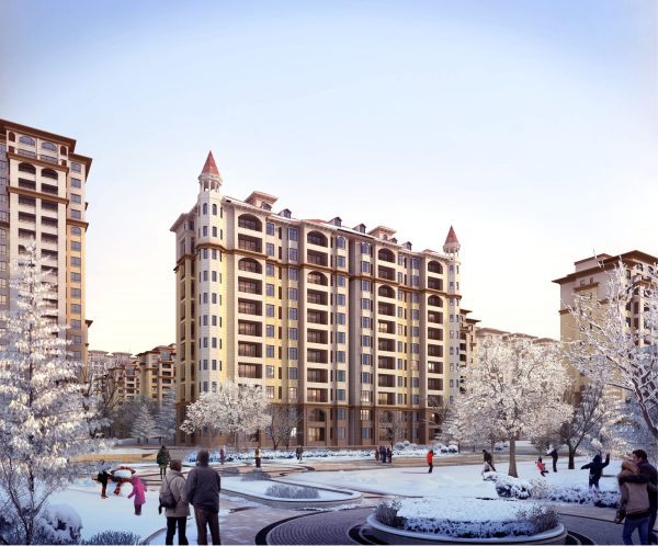 013-Exterior Scenes-Mid-Rise Buildings-Compound Units