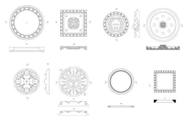 017-Decorative-Rosettes-Cad-Blocks