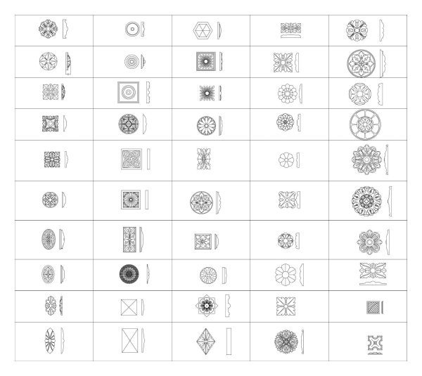 020-Decorative_Wall_And_Ceiling_Elements-Cad-Blocks