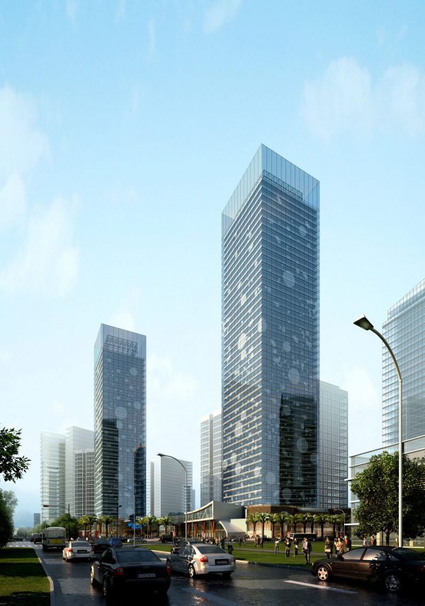 High Rise Building Exterior Scene 022