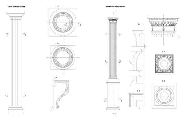 024-Doric_Columns_Details-Cad-Blocks