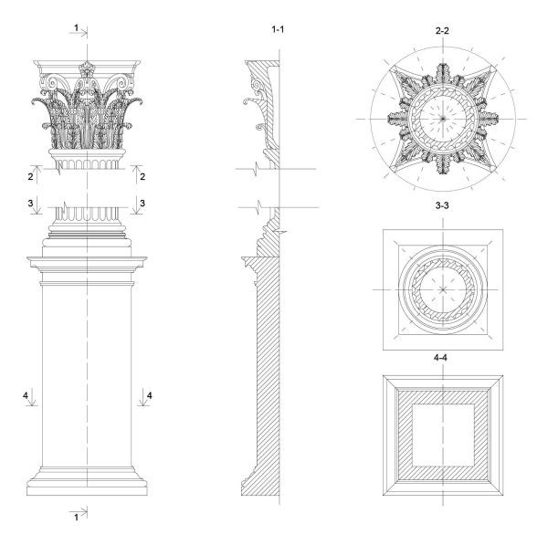 025-Corinthian_Column_With_Pedestal-Cad-Blocks