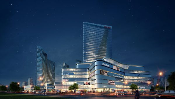 026-Exterior Scenes-Public Buildings-Mixed Use Building