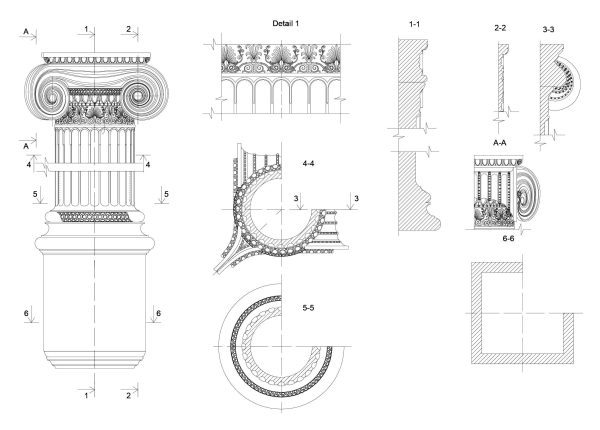 026-Ionic_Corner_Pilaster_Details-Cad-Blocks