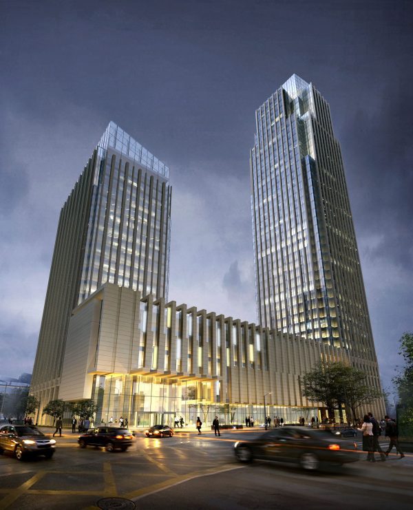 Mixed Use Building Exterior Scene 027
