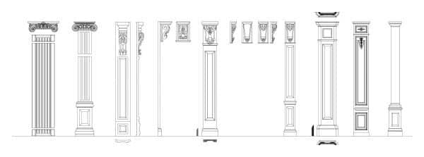 029-Pilasters_Set-Cad-Blocks