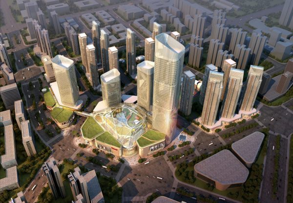 High Rise Buildings Compound Exterior Scene  033