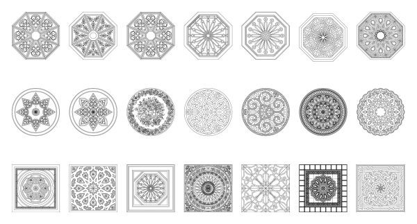 035-Arabic_Pattern_Free-Cad-Blocks